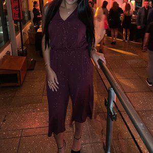 Sparkly Burgundy Romper
